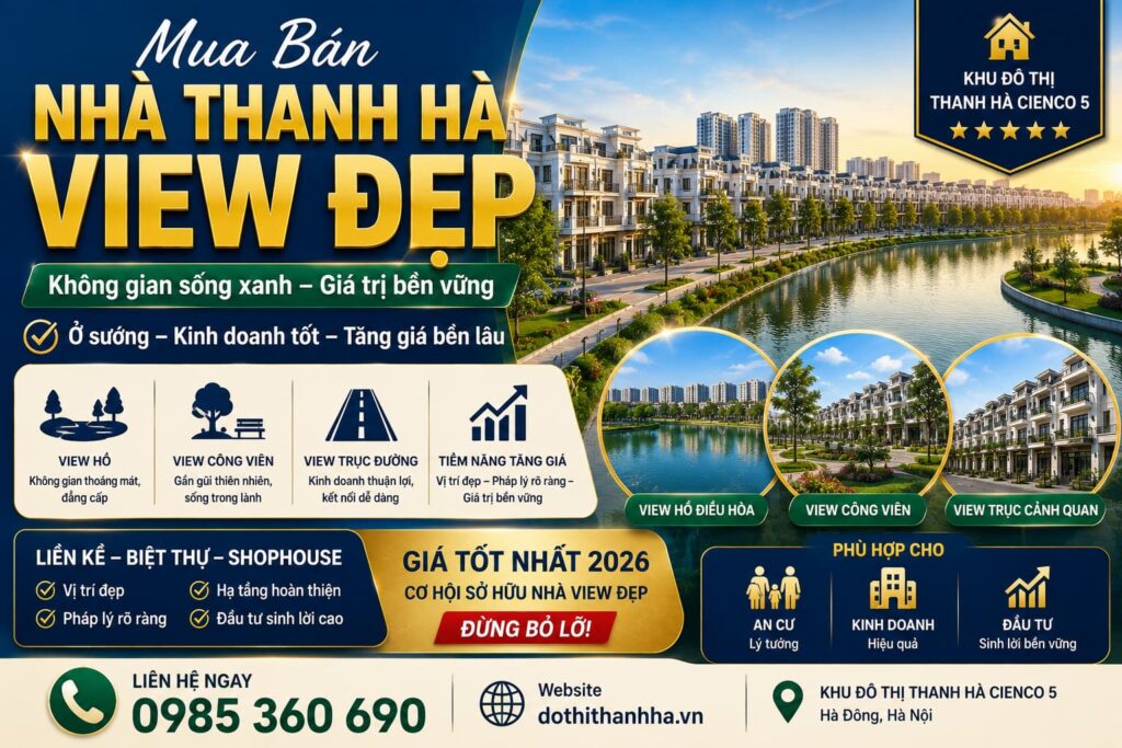 mua bán nhà thanh hà view đẹp