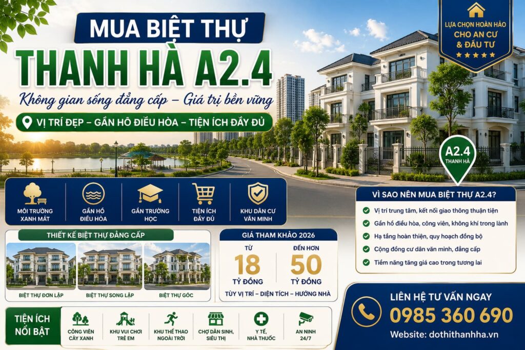 mua biệt thự thanh hà a2.4