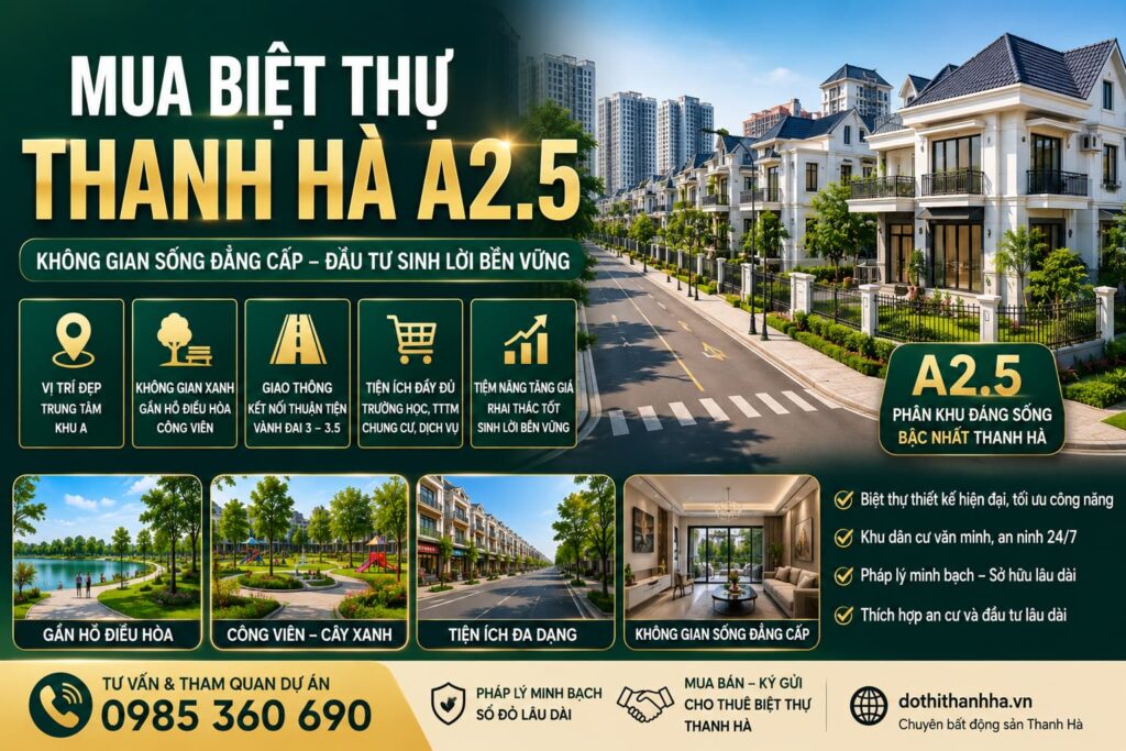 mua biệt thự thanh hà a2.5