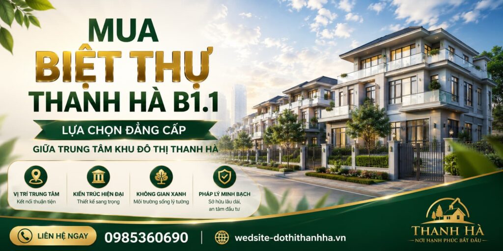 mua biệt thự thanh hà b1.1