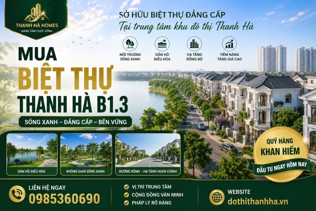 mua biệt thự thanh hà b1.3