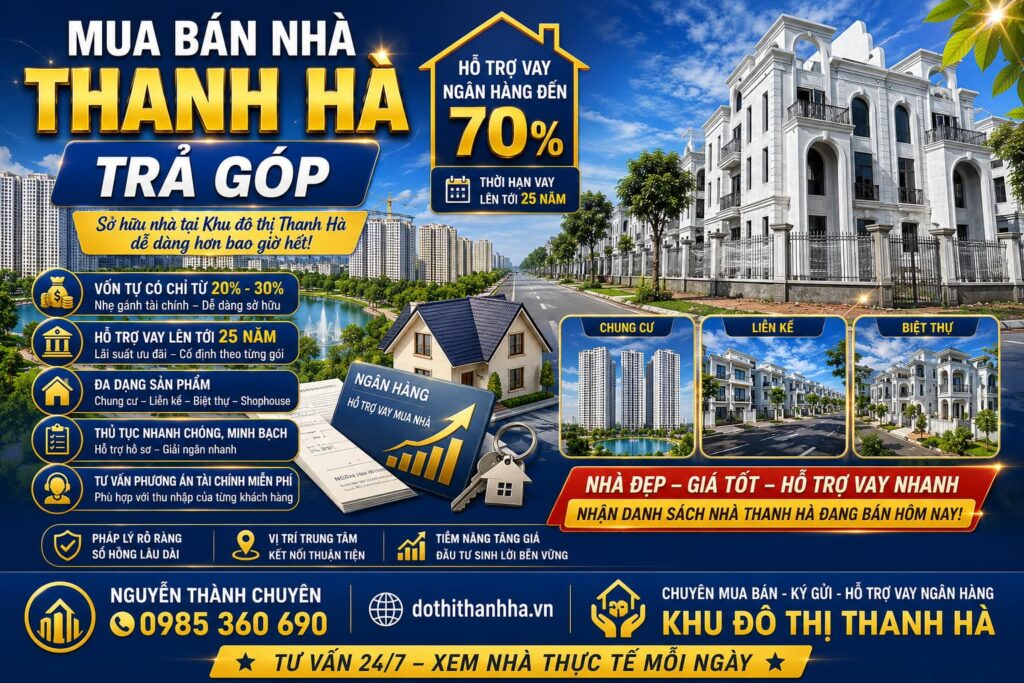 mua bán nhà thanh hà tra gop