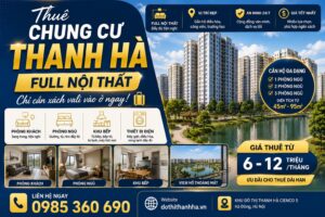 thuê chung cư thanh hà full nội thất