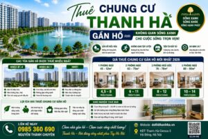thuê chung cư thanh hà gần hồ