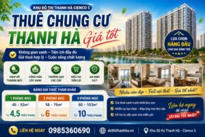 thuê chung cư thanh hà giá tốt