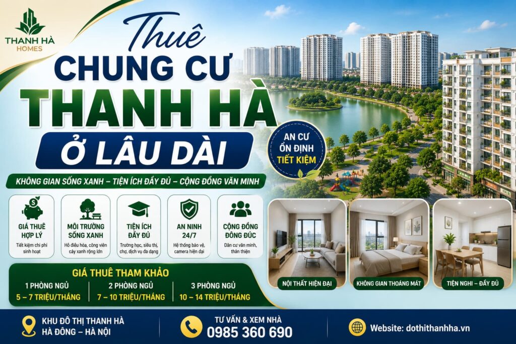 thuê chung cư thanh hà ở lâu dài
