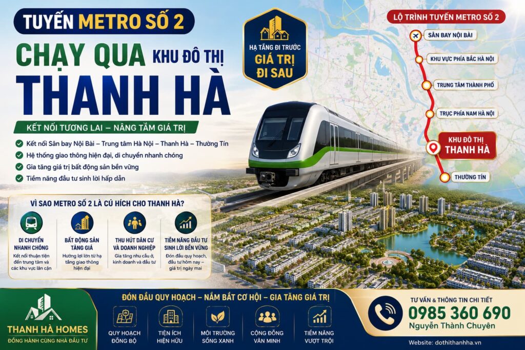 tuyến metro số 2 chạy qua thanh hà