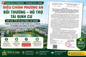 điều chỉnh phương án bồi thường tái định cư khu đô thị thanh hà