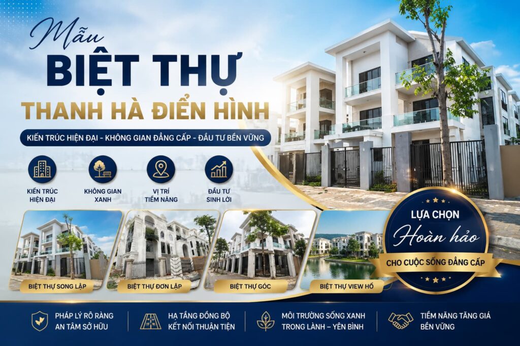 mẫu biệt thự thanh hà điển hình