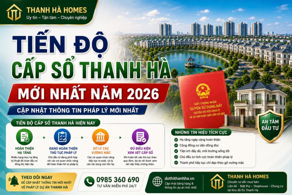 tiến độ cấp sổ thanh hà