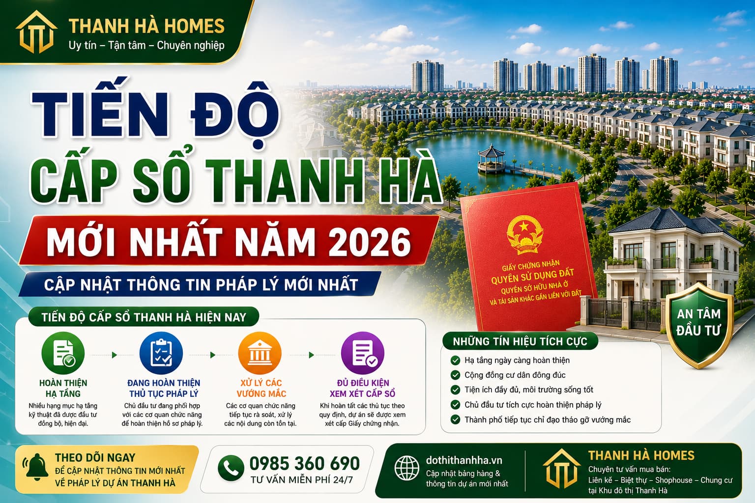 tiến độ cấp sổ thanh hà