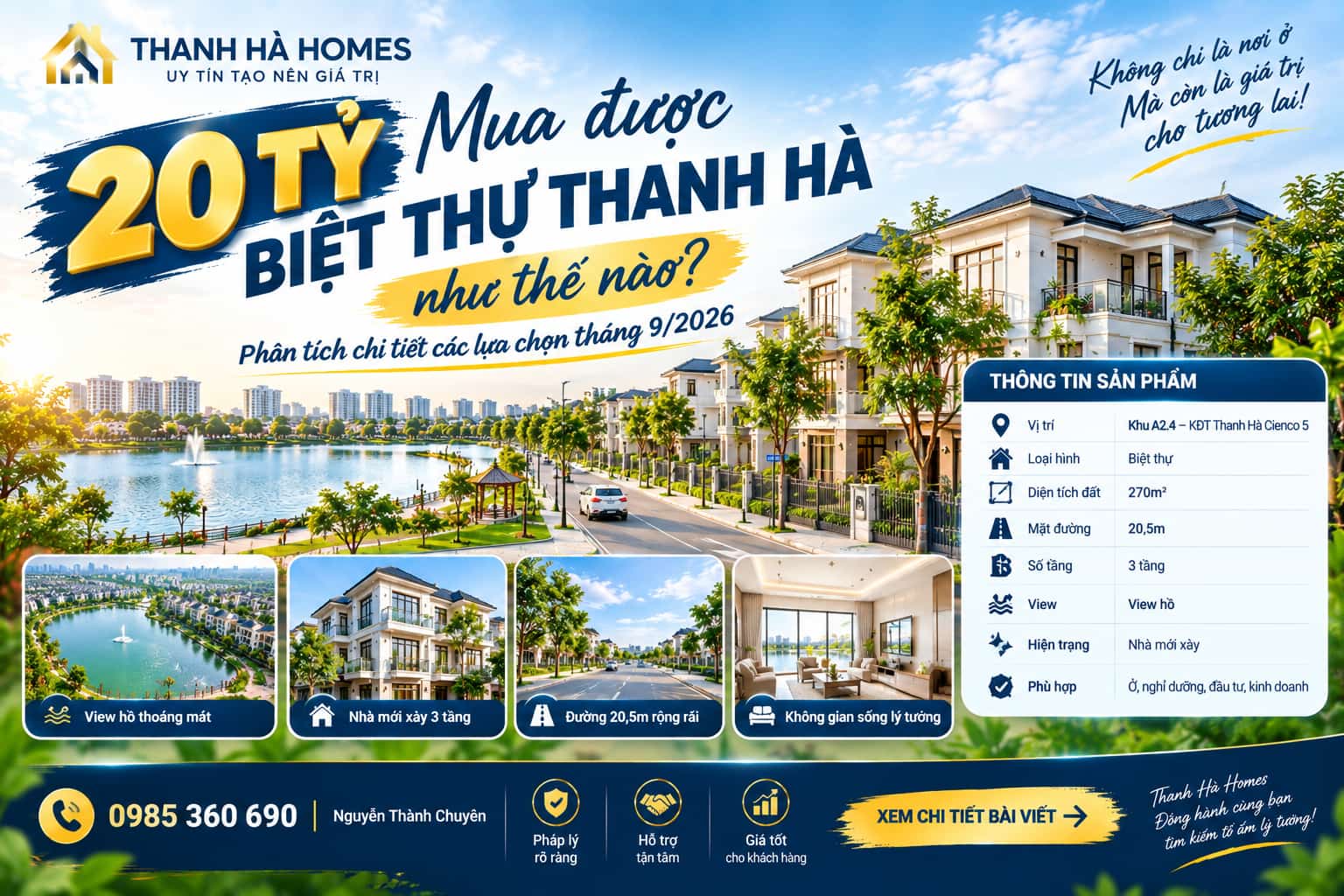 20 tỷ mua biệt thự thanh hà