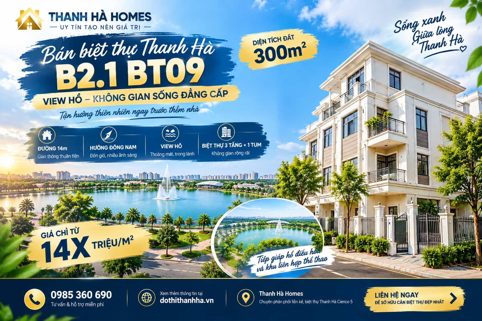 bán biệt thự thanh hà b2.1 biệt thự 9