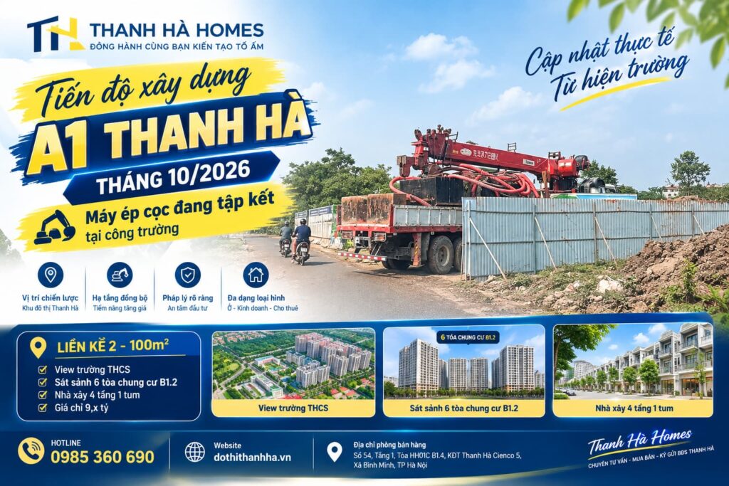 tiến đô xây dựng a1 thanh hà tháng 10 năm 2026