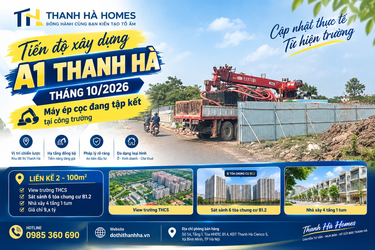 tiến đô xây dựng a1 thanh hà tháng 10 năm 2026